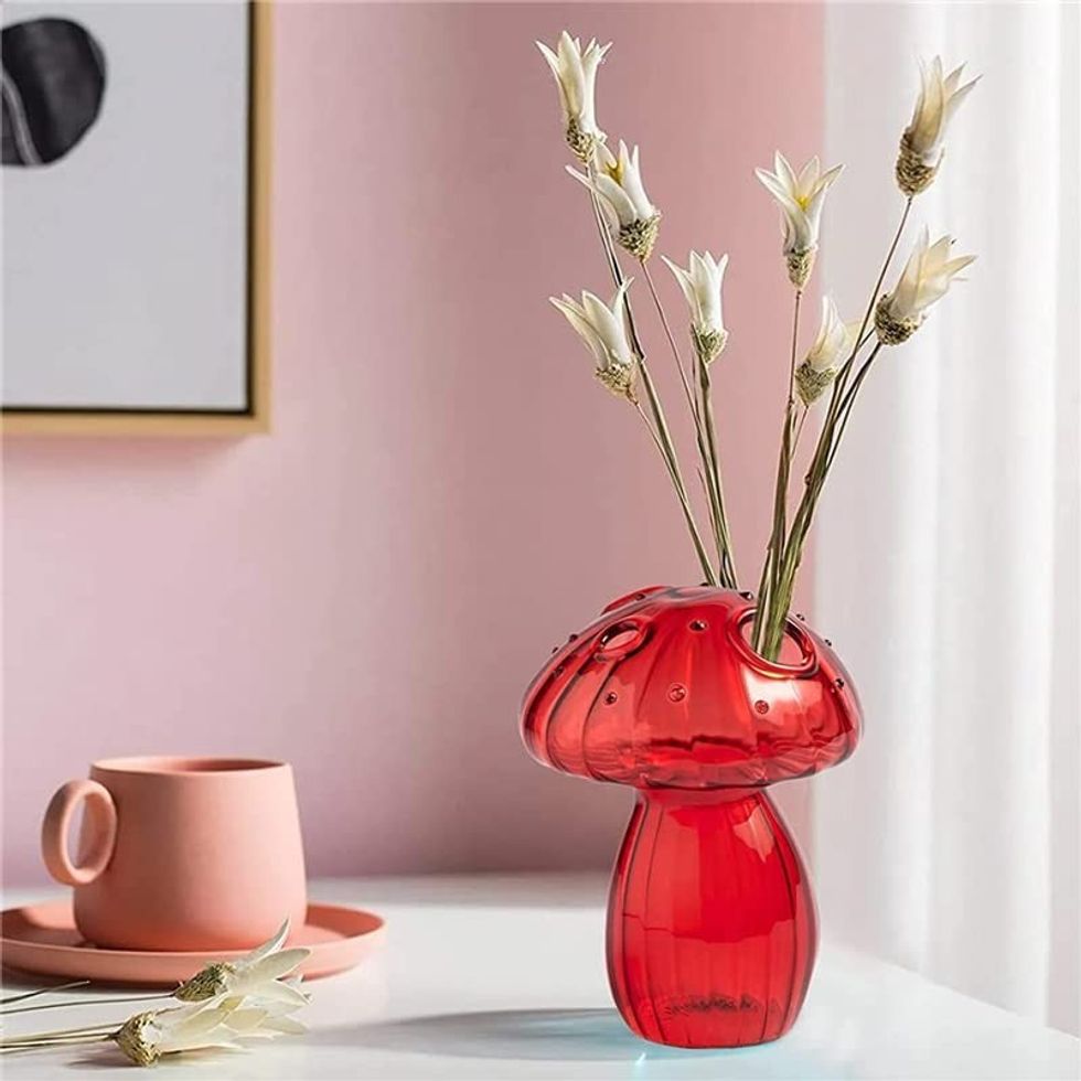 3 Pcs Glass Mushroom Vases