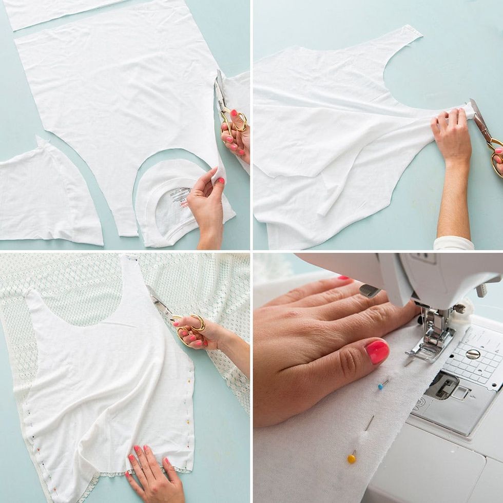 10 Ways To Cut Up Restyle A Plain White T Shirt Brit Co 0270