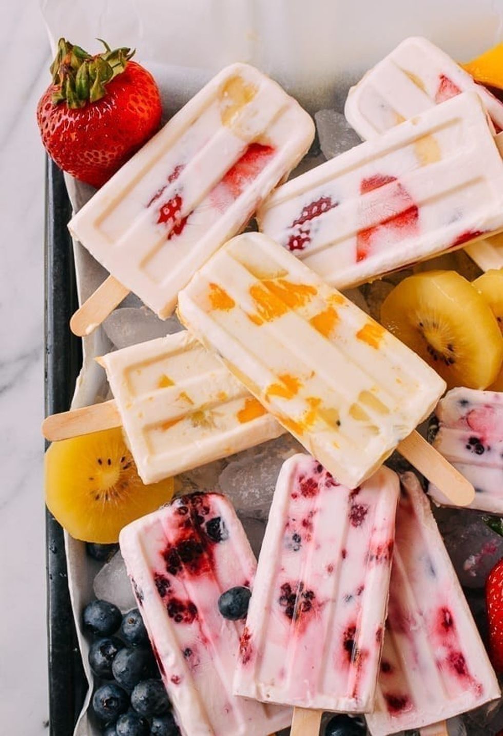 4-Ingredient Fruit and Yogurt Popsicles