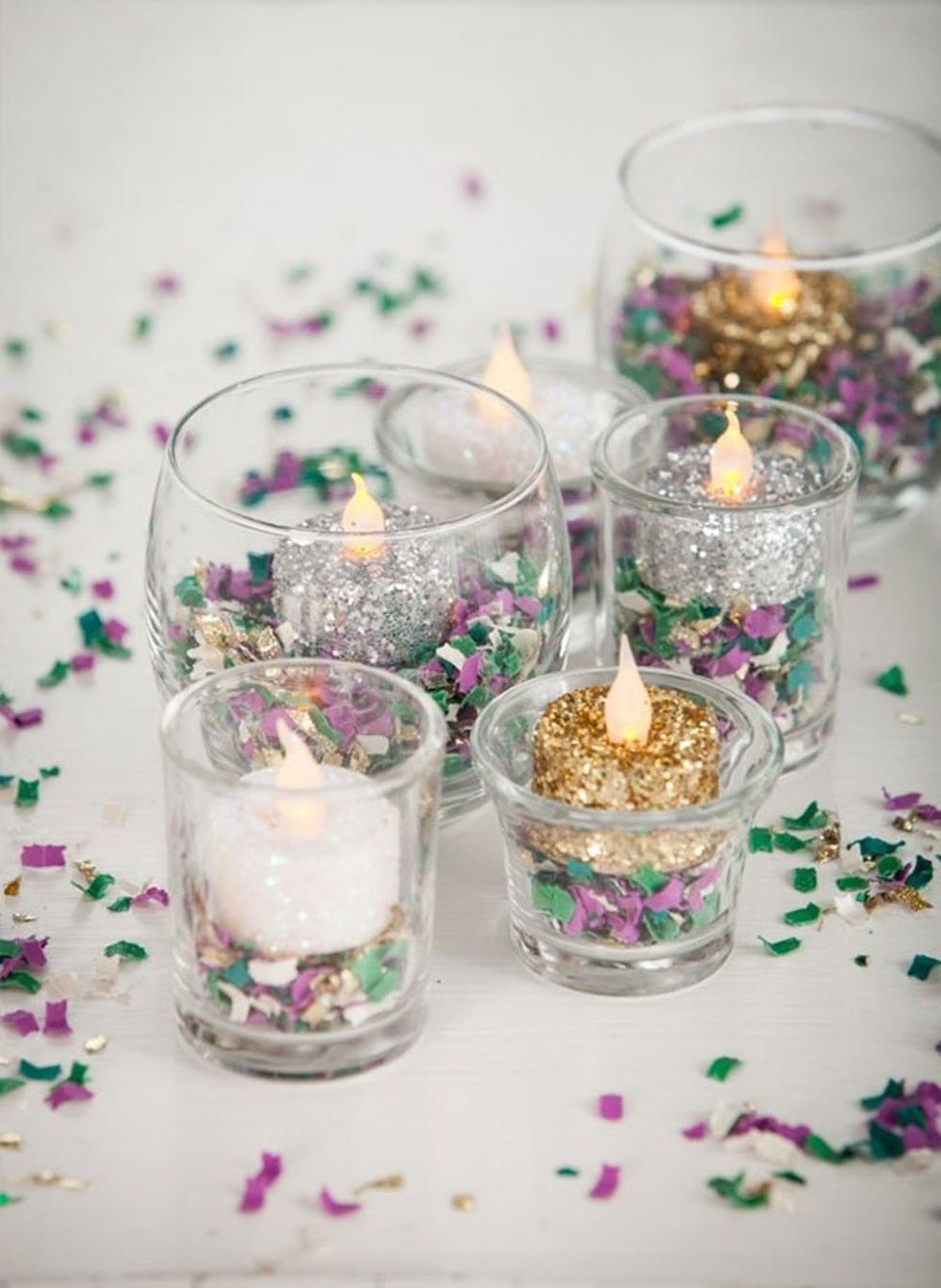 mardi gras mask candle votive party favors