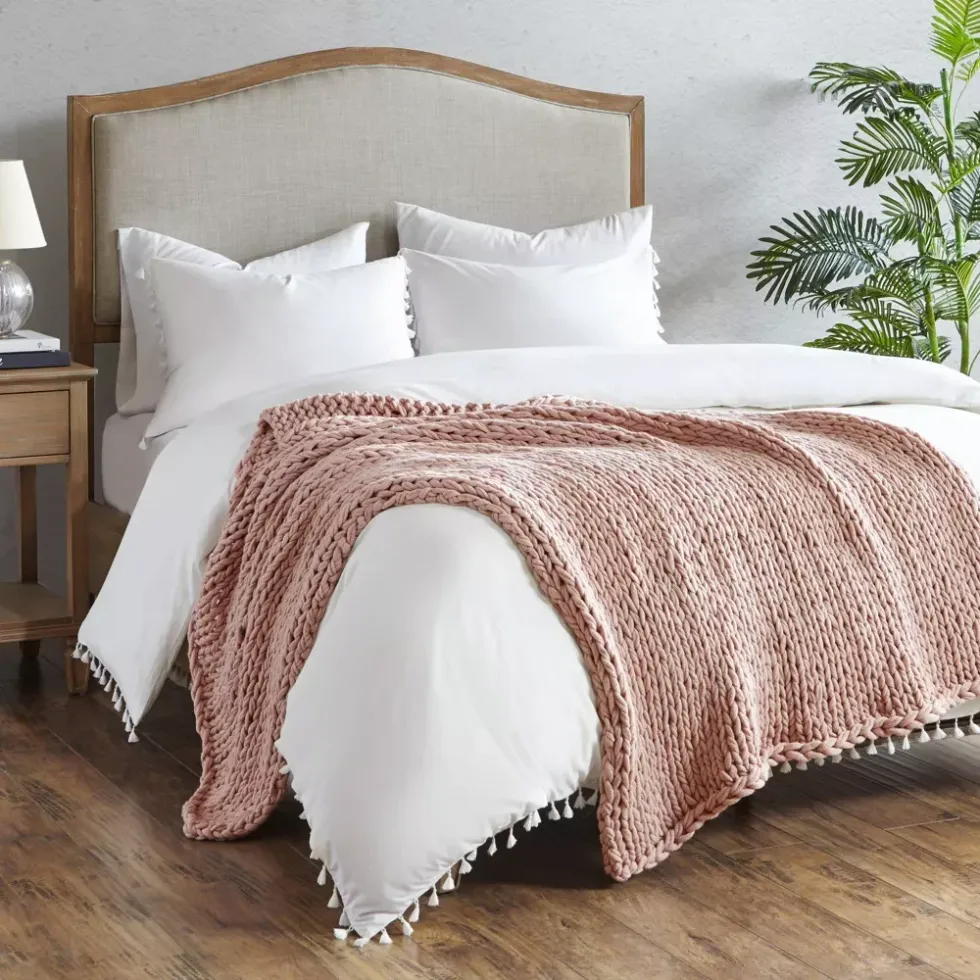 50"x60" Chunky Double Knit Handmade Throw Blanket - Madison Park ($85)