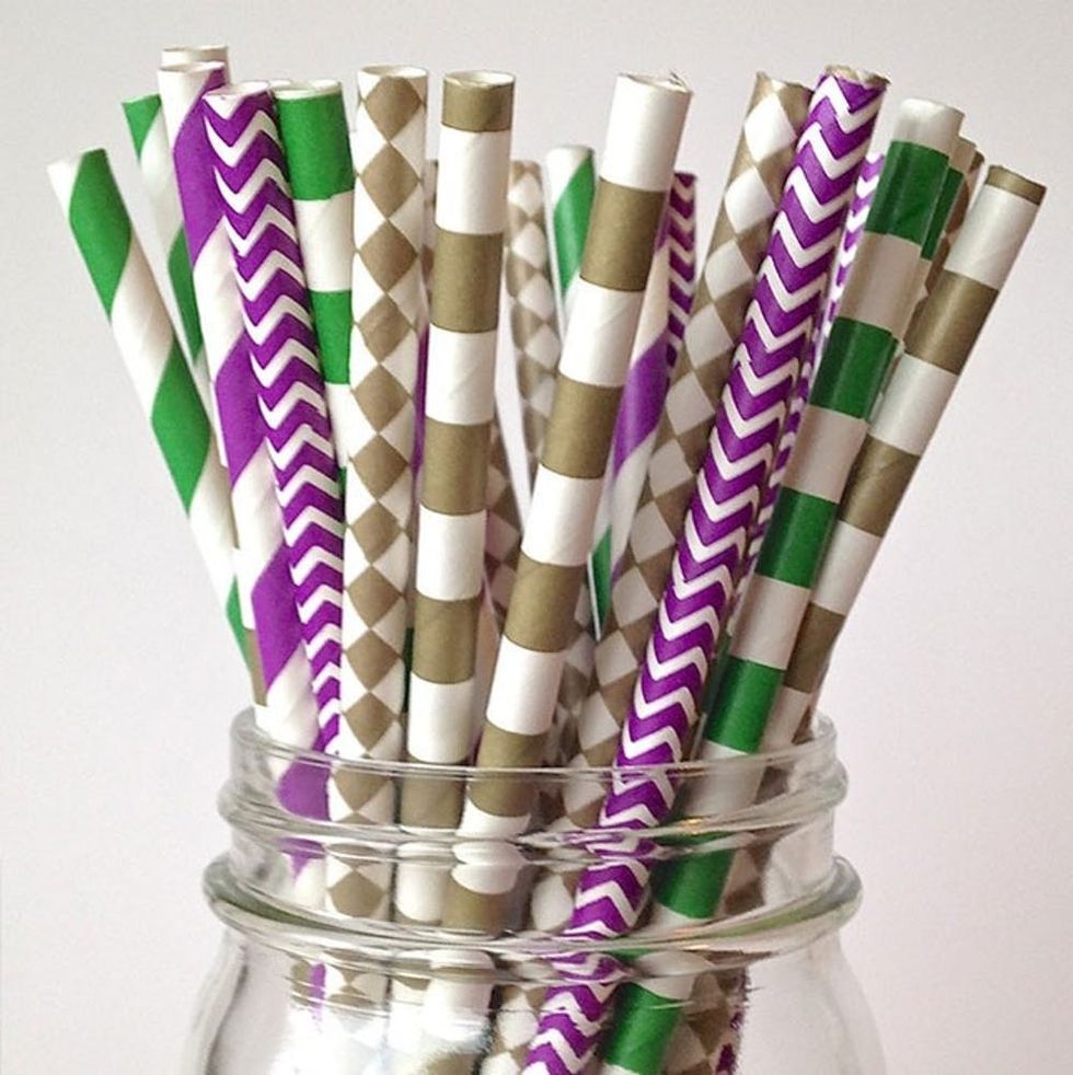 mardi gras straws