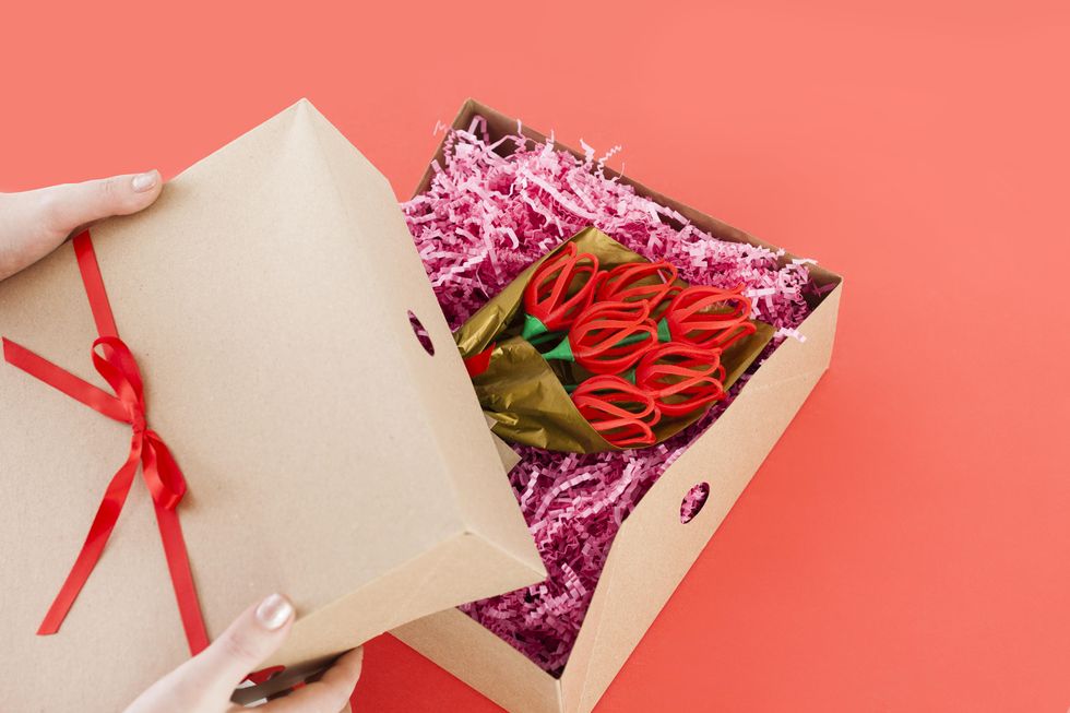 a box of toy roses for valentine's day love language