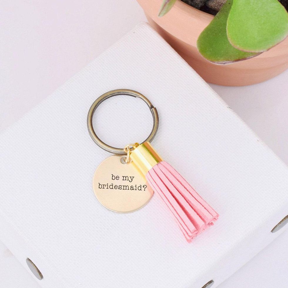 A-List Greek Designs Personalized Tassel Keychain