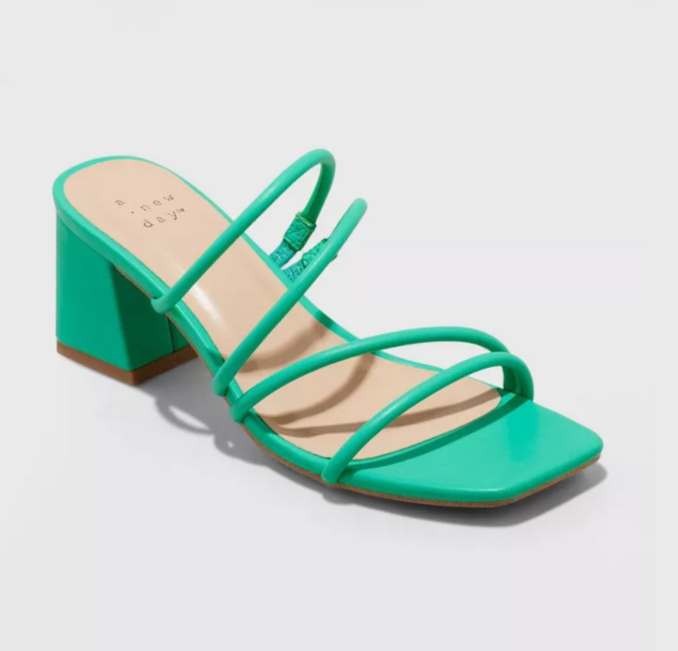 A New Day Blakely Mule Heels in Vibrant Green