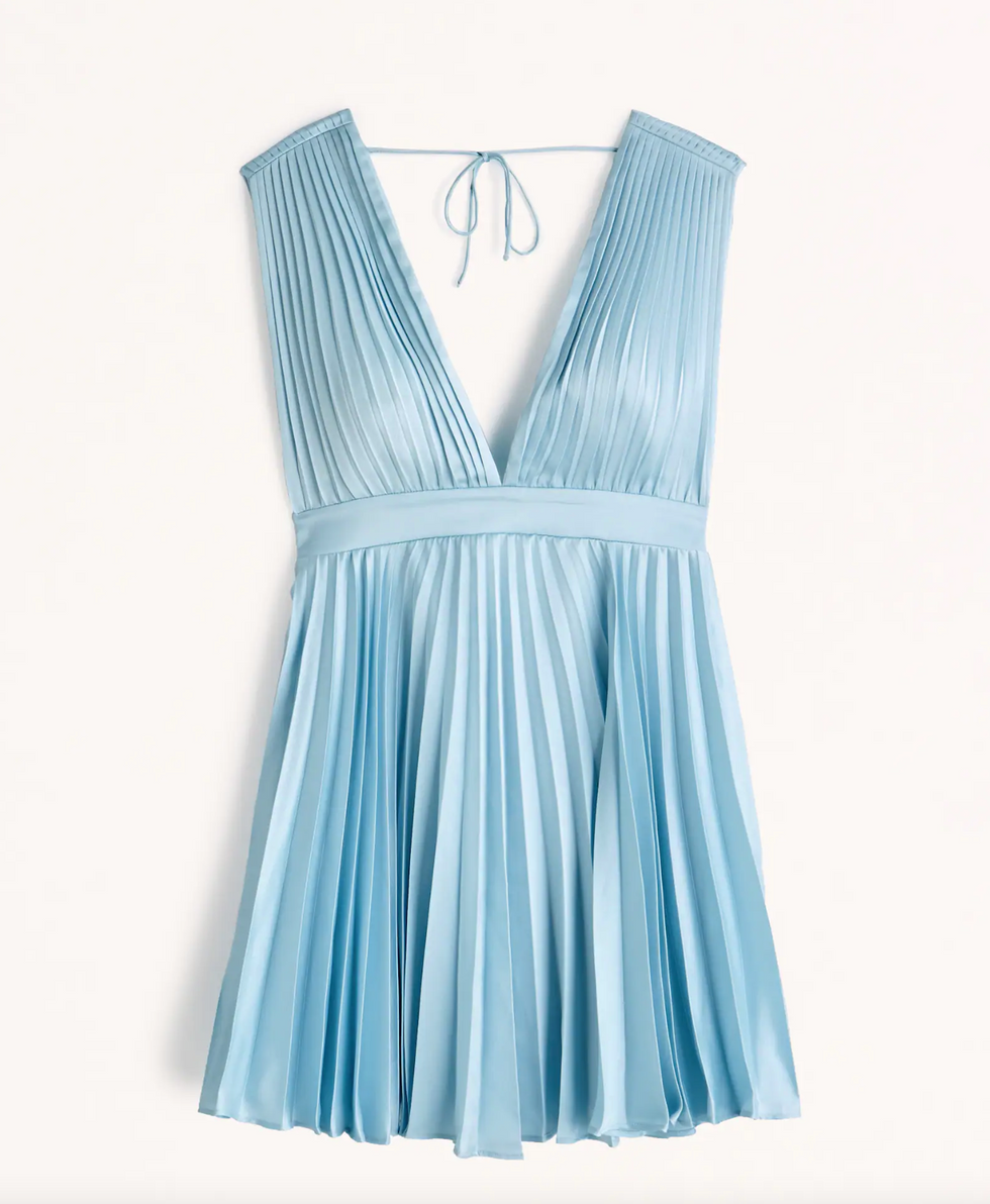 Abercrombie Plunge Pleated Mini Dress