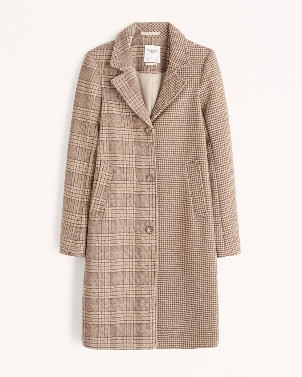 Abercrombie Wool-Blend Dad Coat