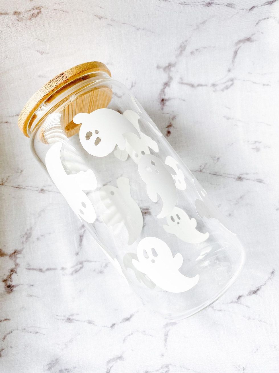 ACCustomsTees Halloween Ghost Glass Can Cup