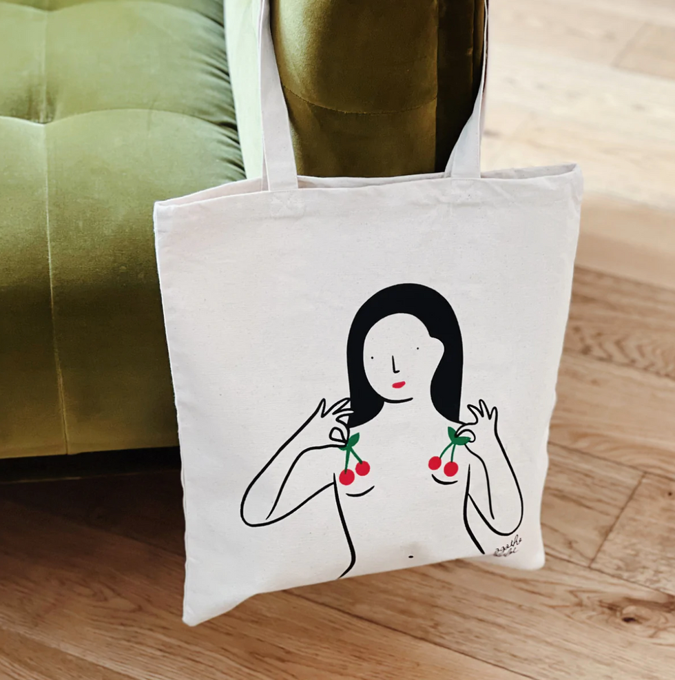 Agathe Sorlet Cherries Tote Bag