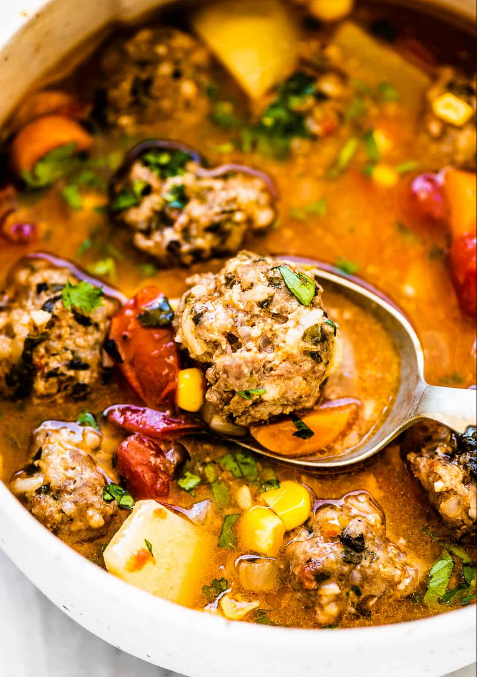 Albondigas Soup (Mexican Meatball Soup)