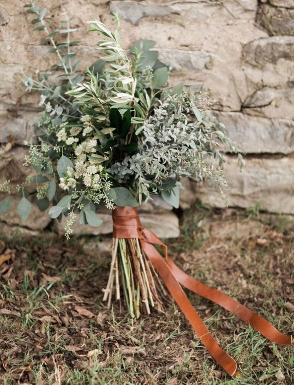 Stunning All Greenery Bouquets For Unique Brides Brit Co 8334