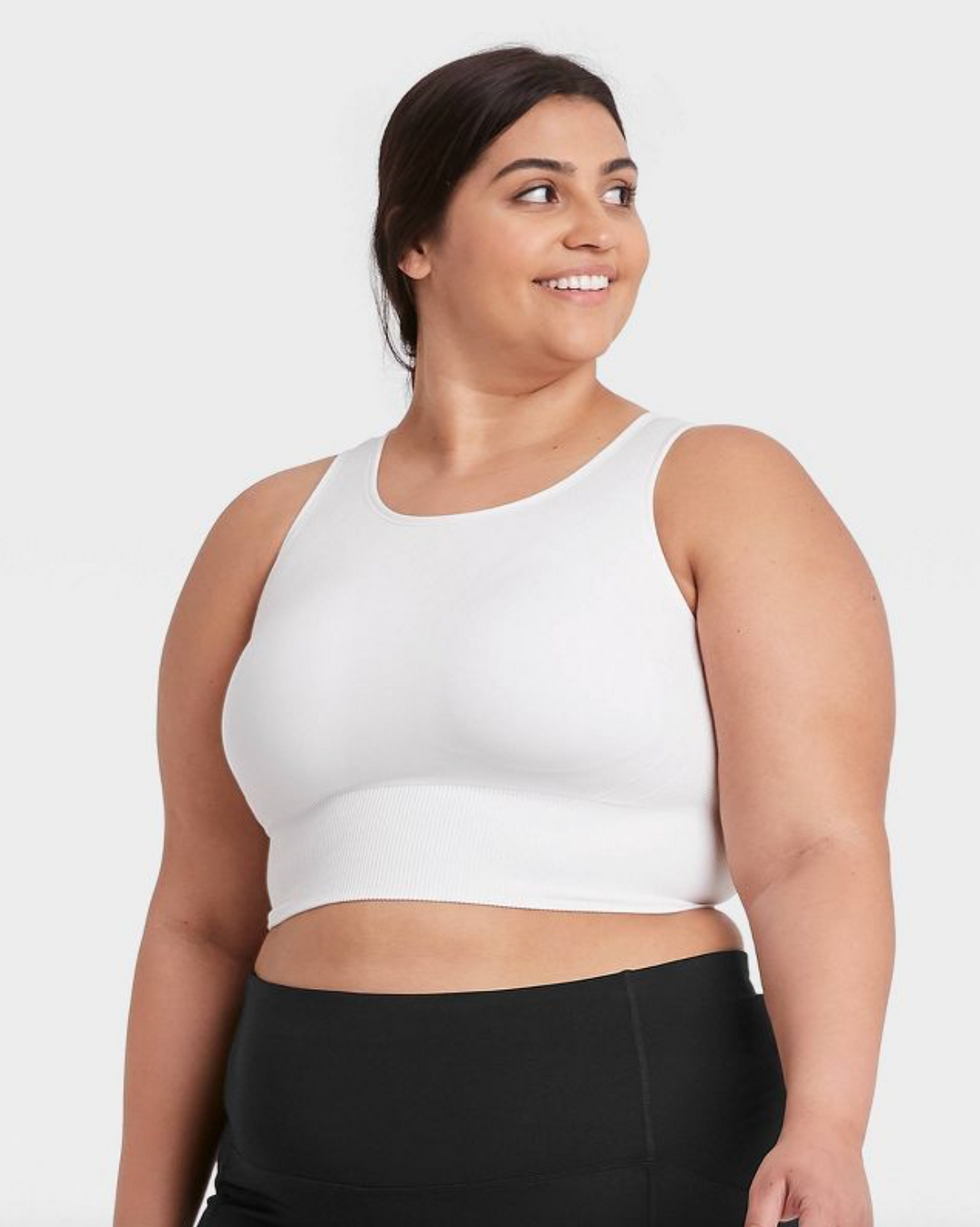 All in Motion Plus Size Medium Support Longline Seamless Sports Bra