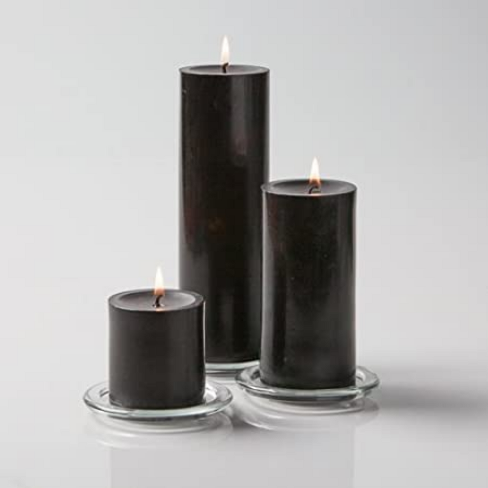 Amazon Richland Black Pillar Candles Set