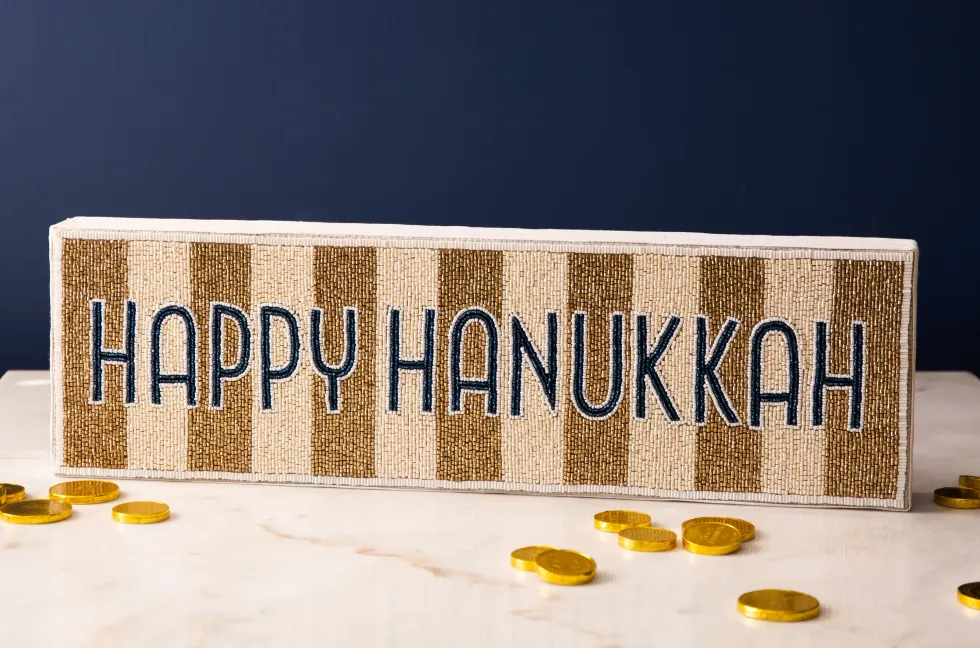 Andara Rituals Nava Happy Hanukkah Beaded Sign