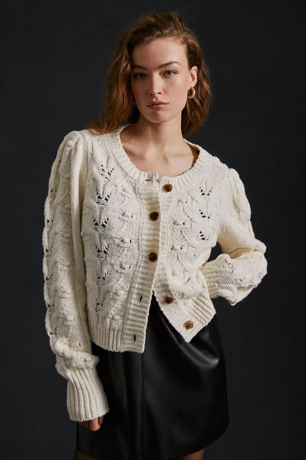 Anthropologie Maeve Cable Knit fall Cardigan