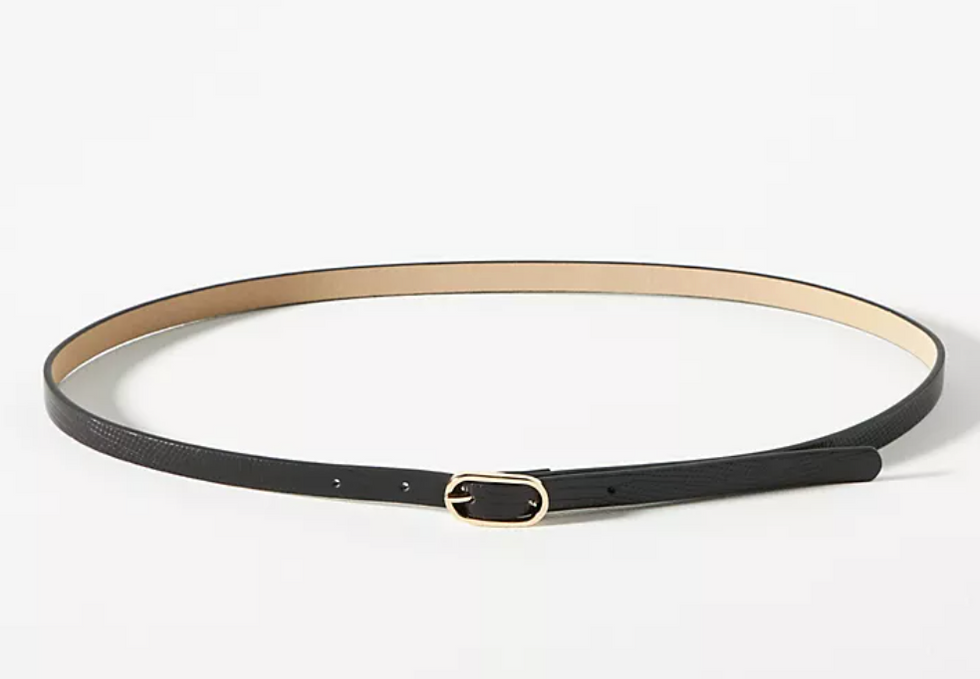 Anthropologie Skinny Croc Belt