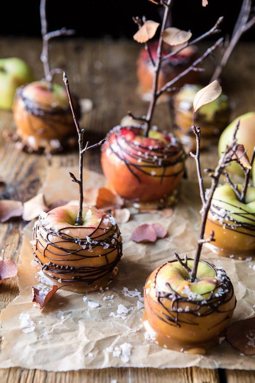 apple cider caramel chocolate apples