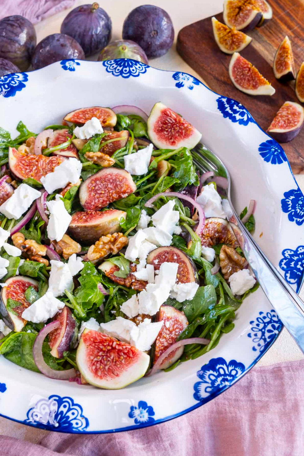 arugula fig and goat cheese salad