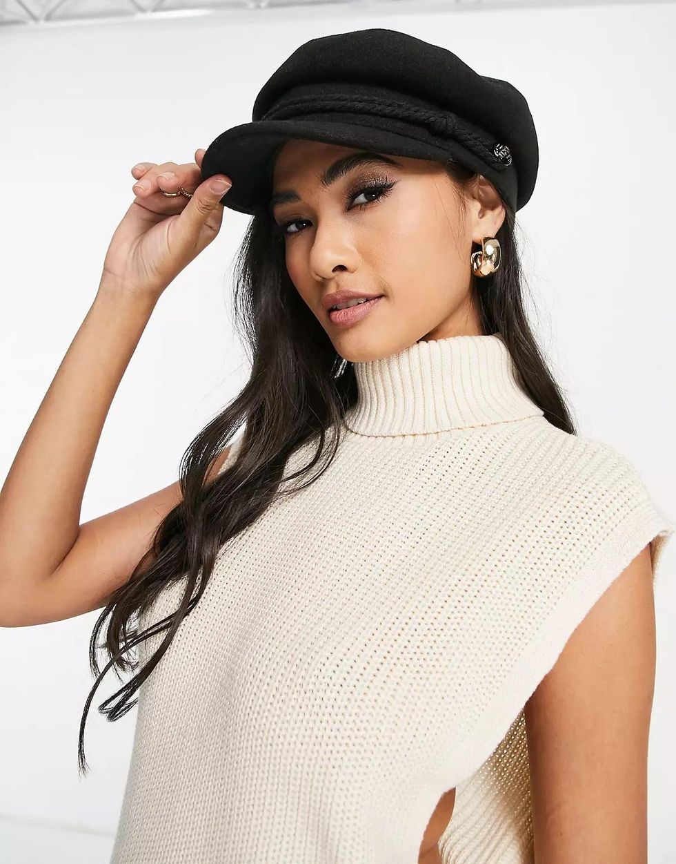 ASOS DESIGN High Crown Baker Boy Hat