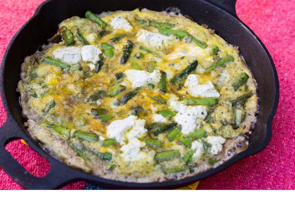 Asparagus + Goat Cheese Frittata breakfast foods