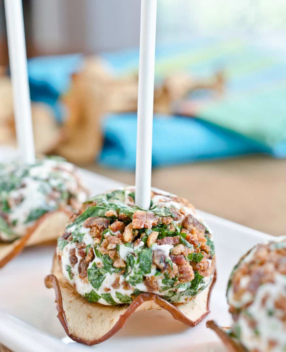 Bacon and Goat Cheese Pops