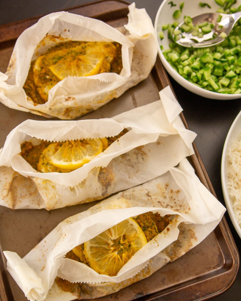 Baked Masala Fish Packets