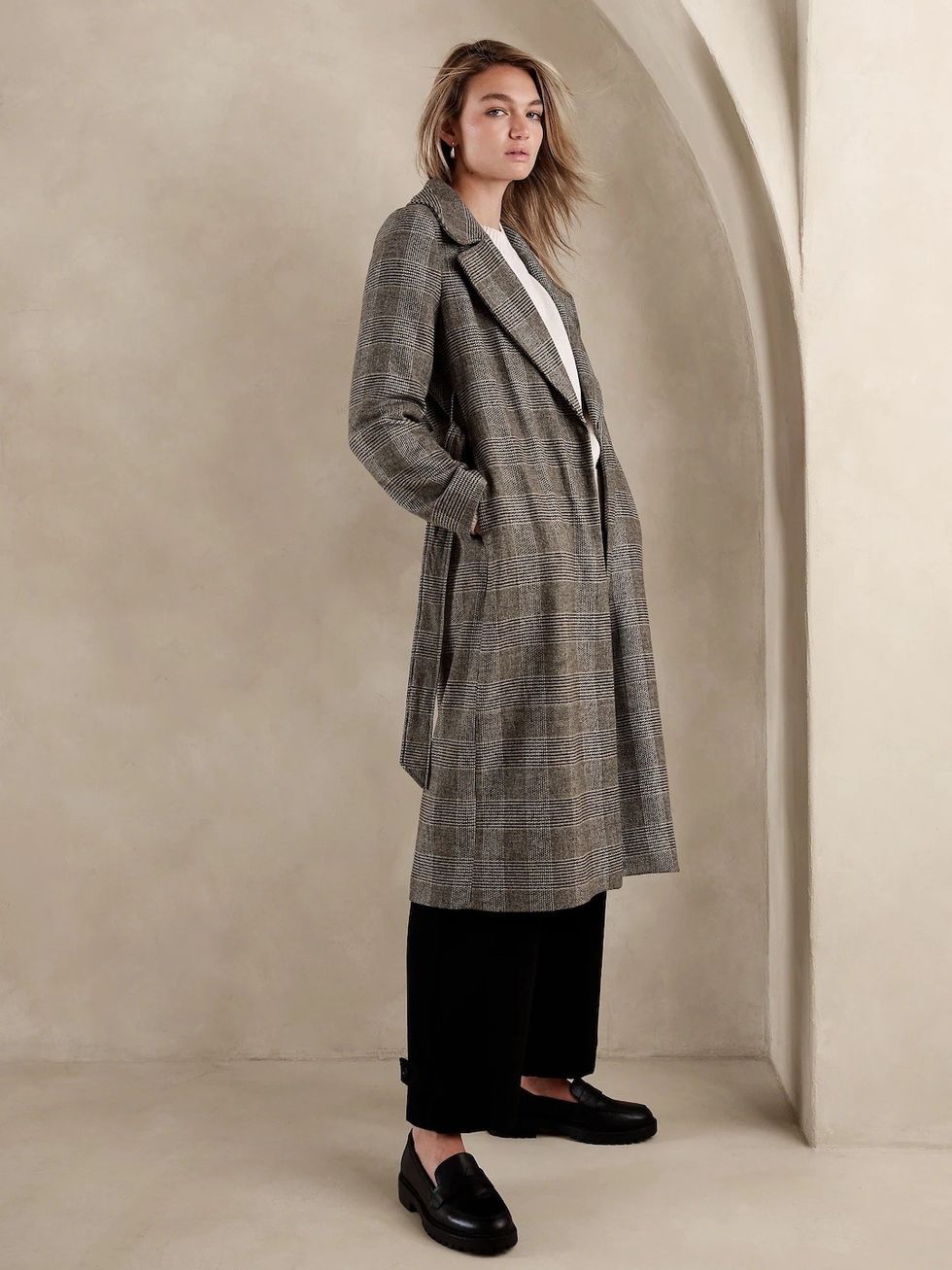 Banana Republic Tie-Waist Wrap Coat