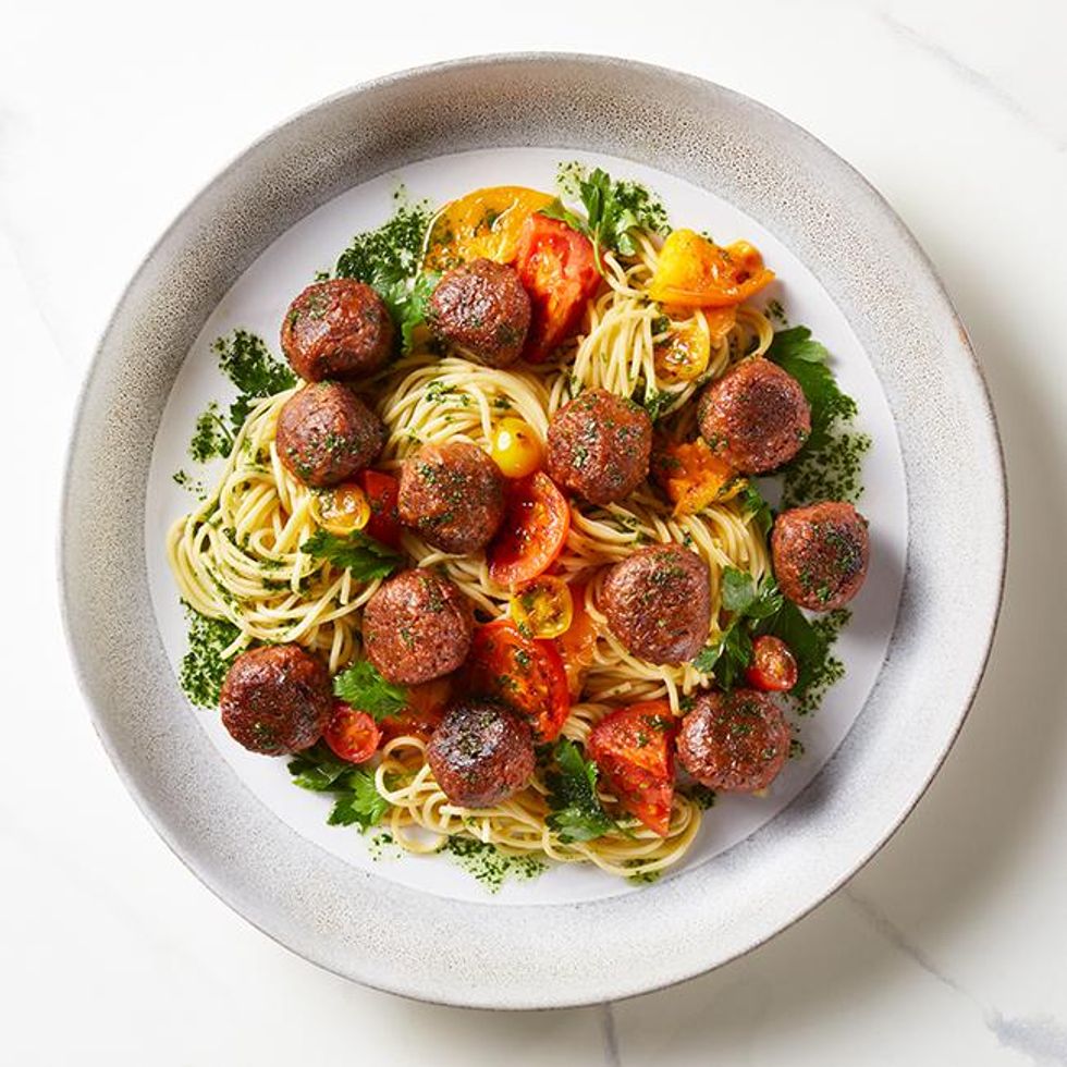 Beyond Meatballs Pasta with Pesto meatball recipes