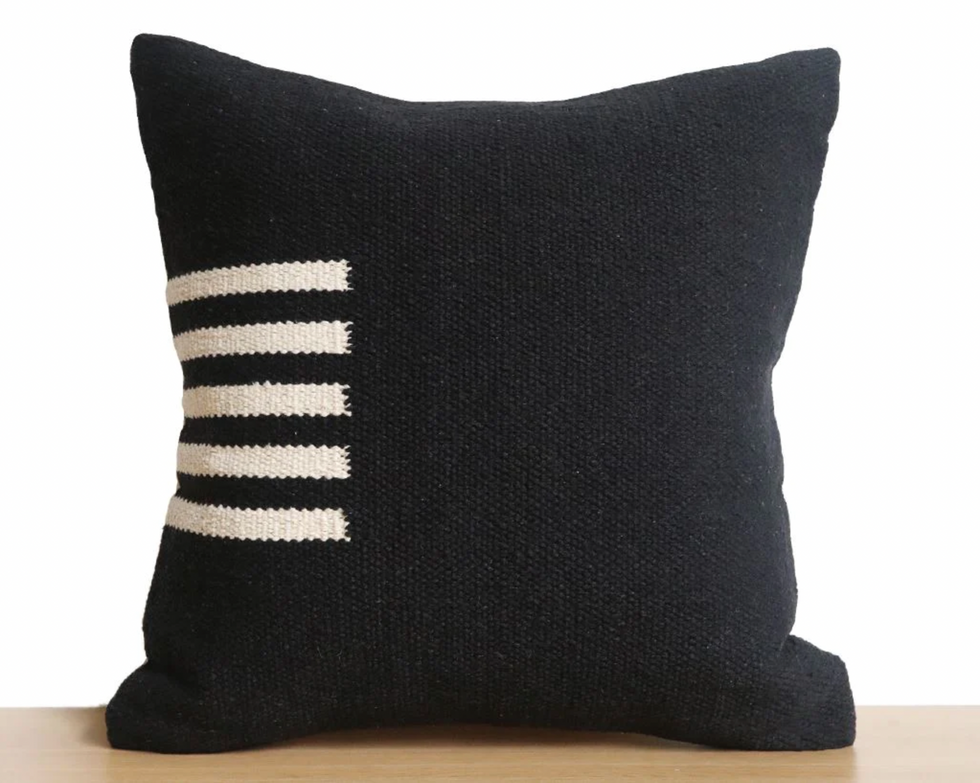 black and white pillow coterie