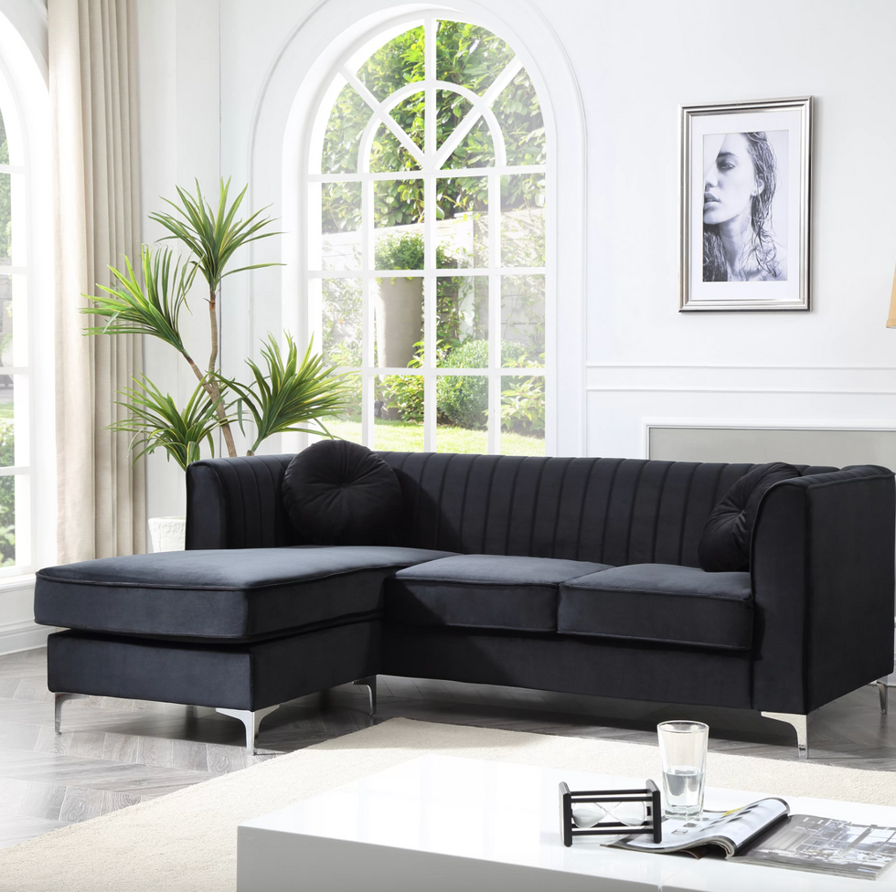 black sectional