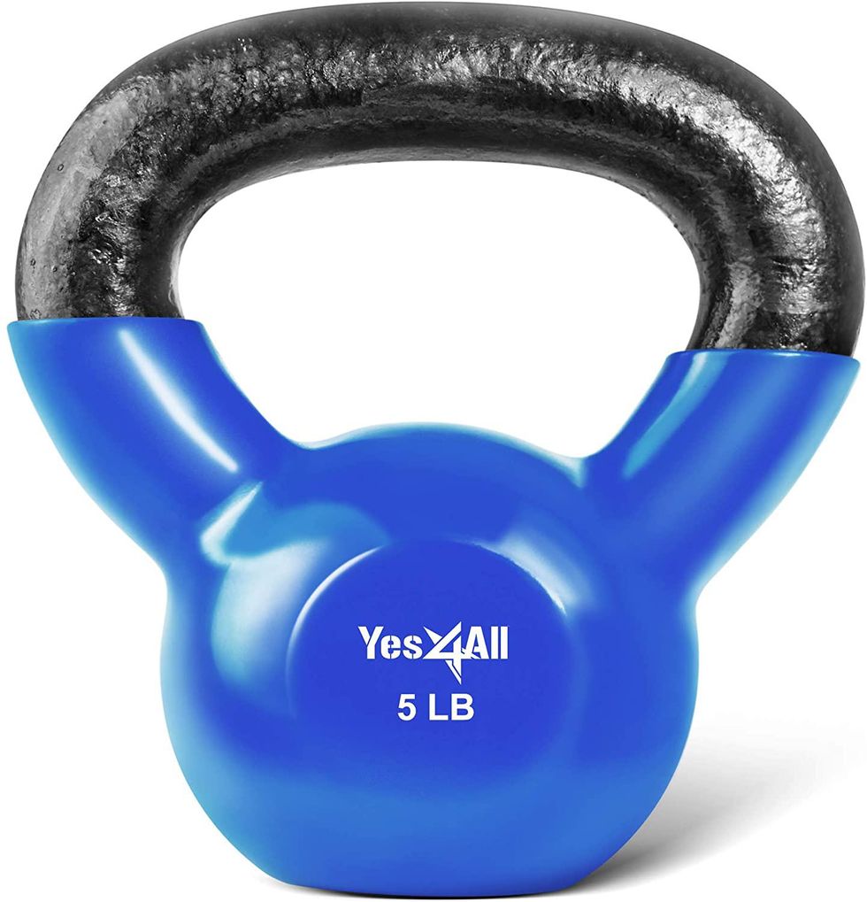 blue kettlebell