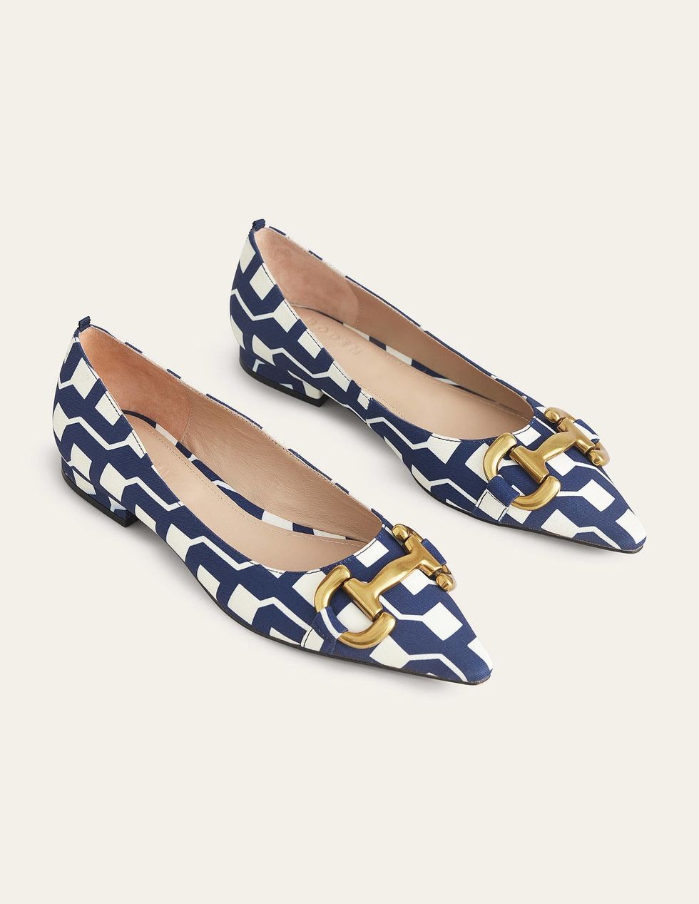 BODEN Snaffle Pointed Ballet Flats