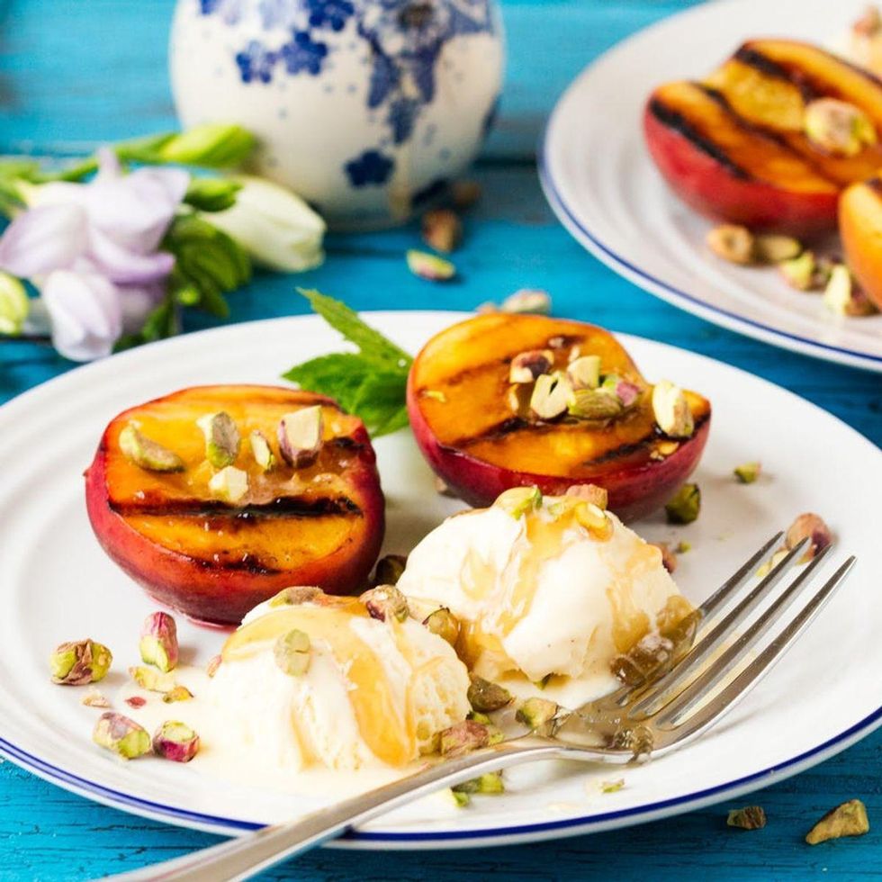 Boozy Grilled Peaches