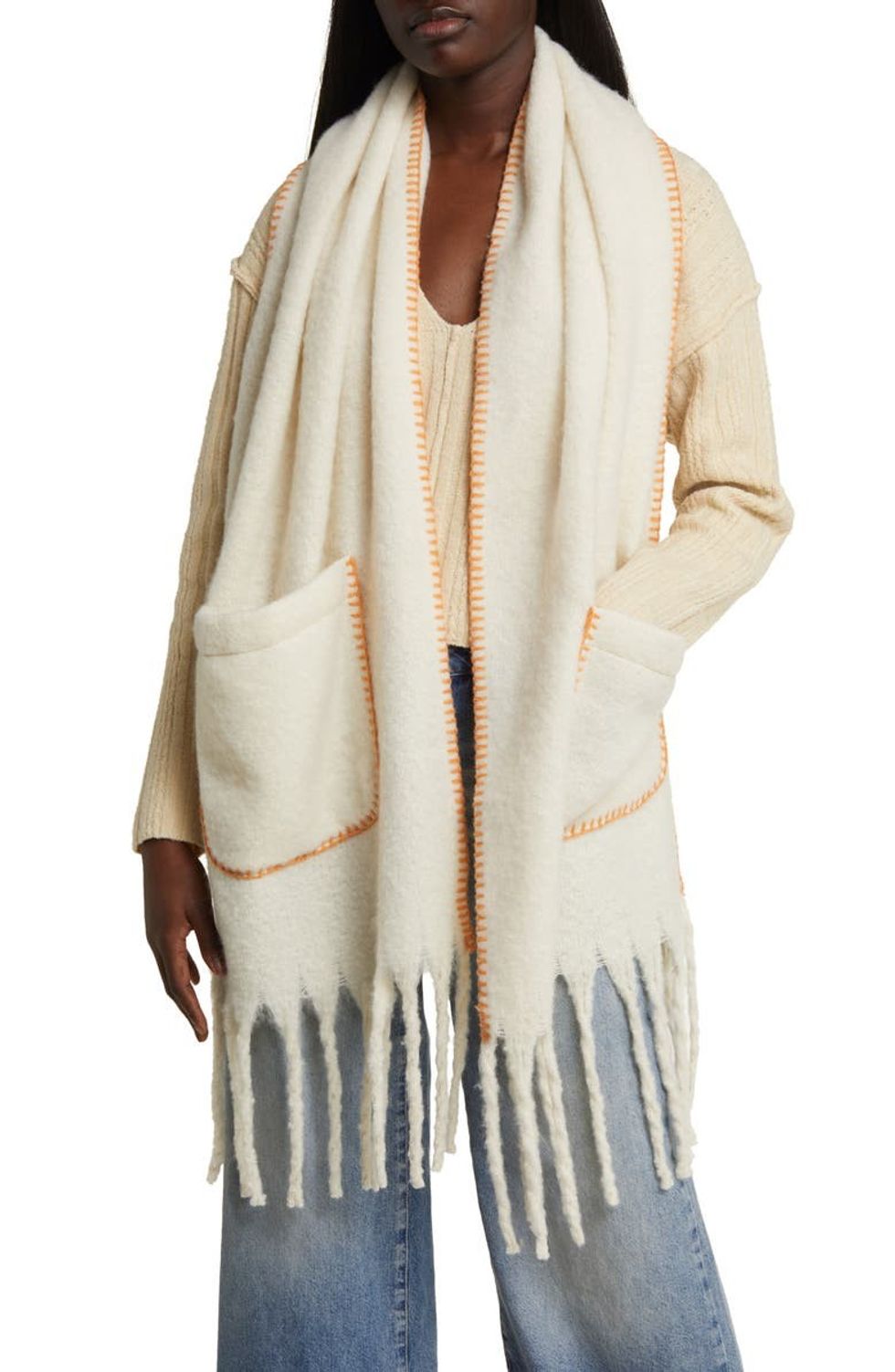 BP. Whipstitch Fringe Scarf