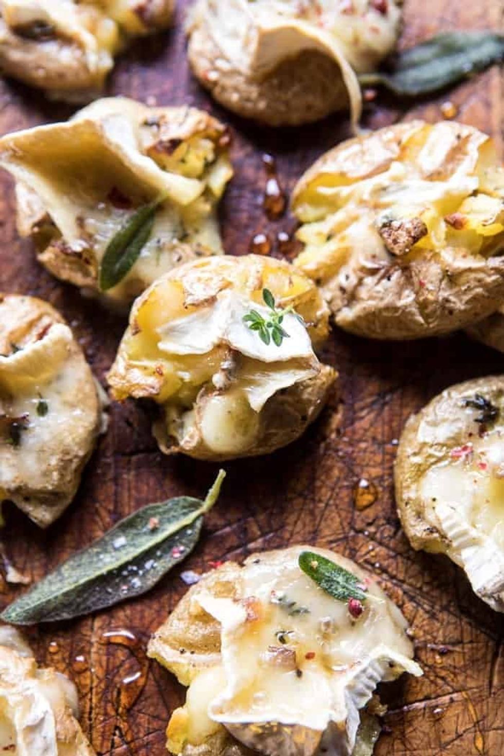 Brie Stuffed Baby Potatoes