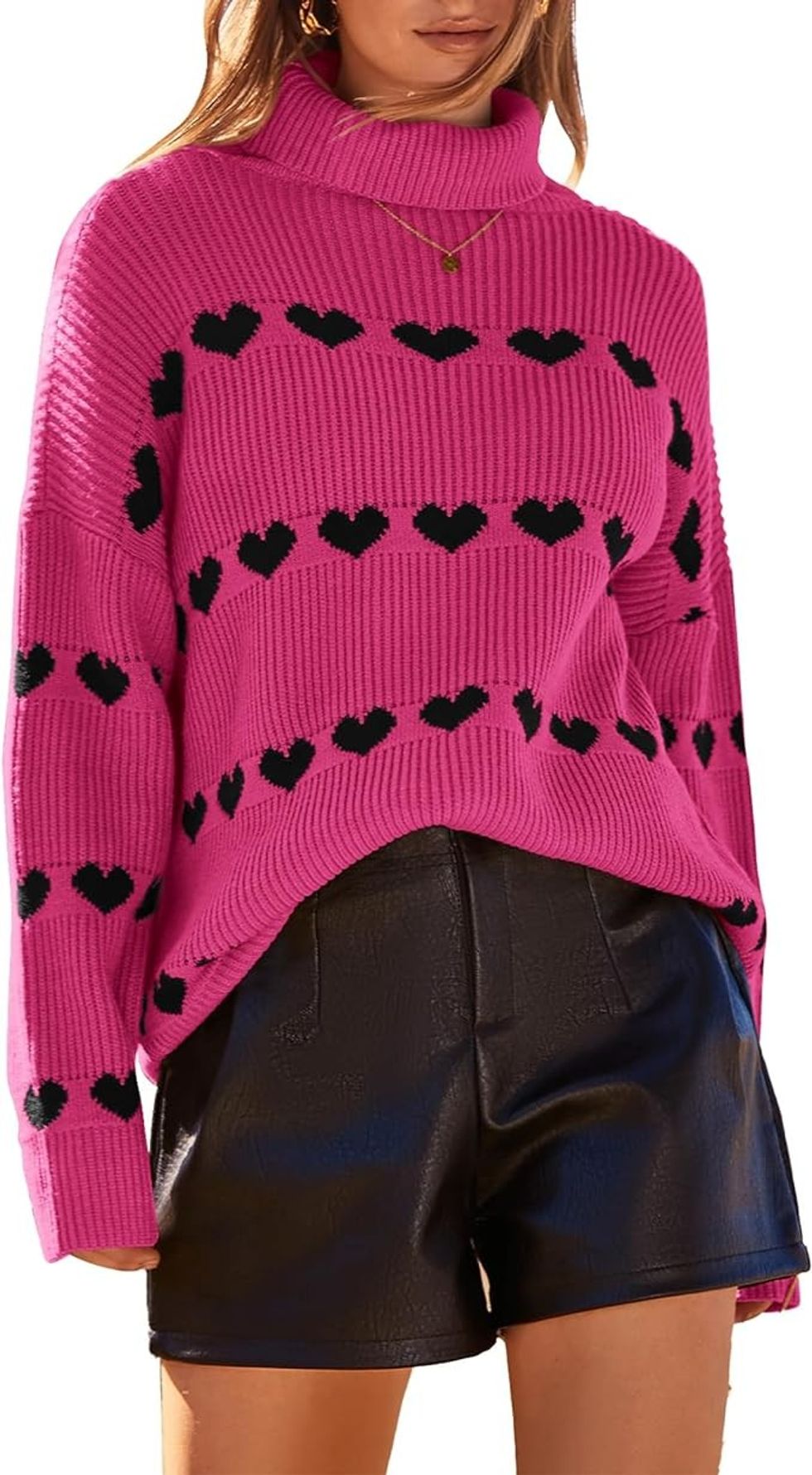 BTFBM Heart Print Sweaters