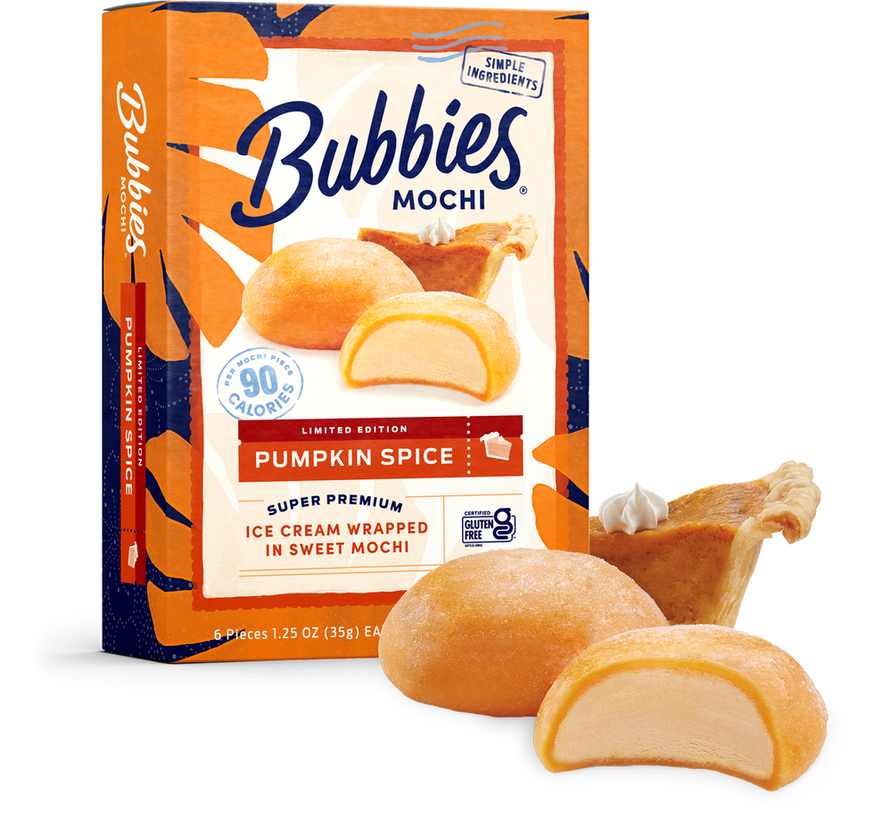 Bubbies Pumpkin Spice Mochi Ice Cream