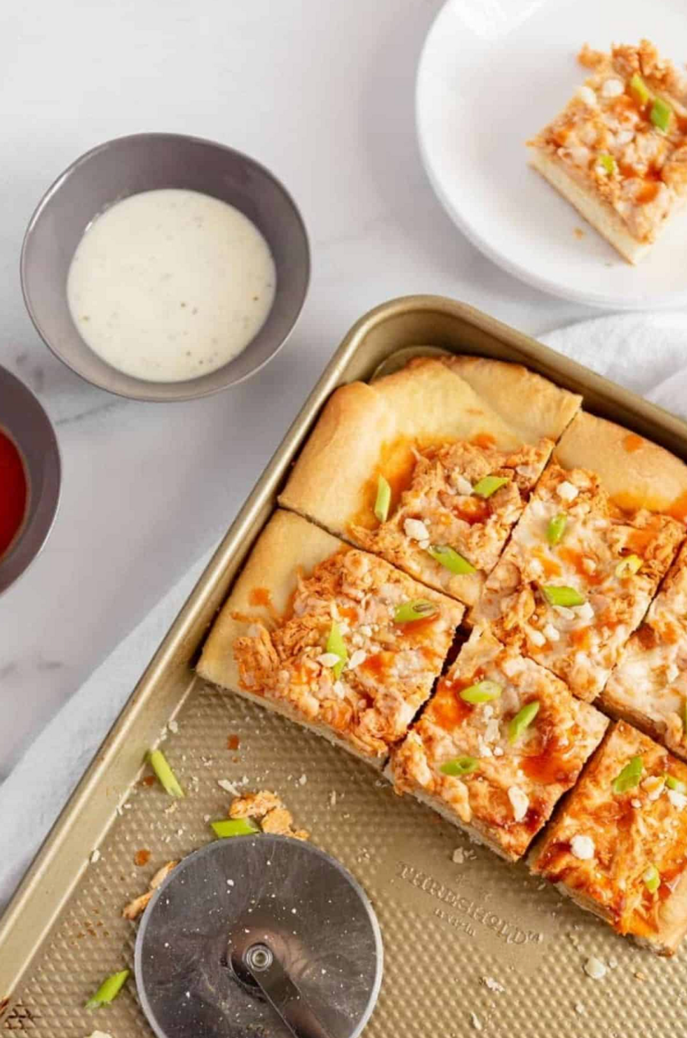 Buffalo Chicken Sheet Pan Pizza