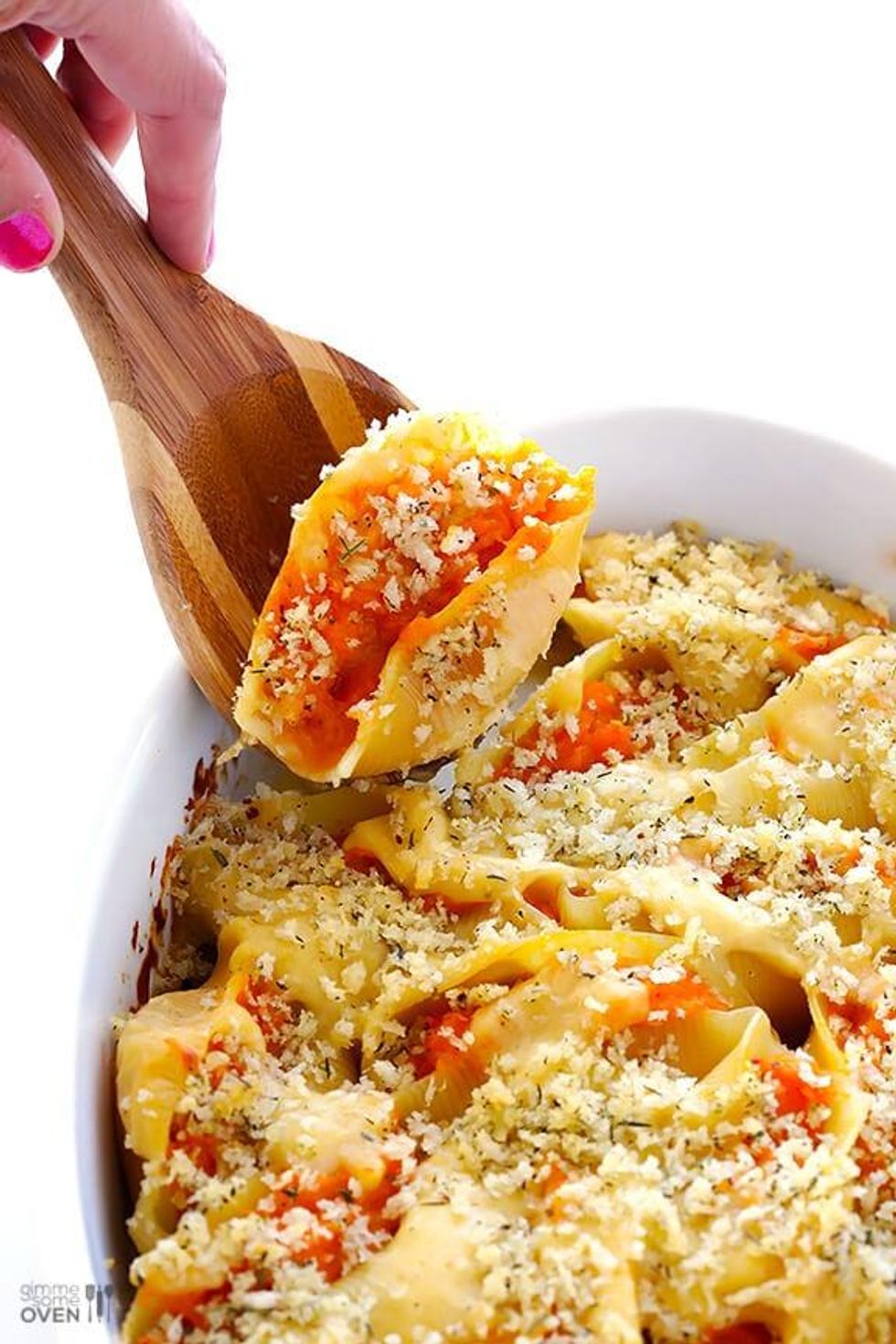 Butternut Alfredo Baked Shells