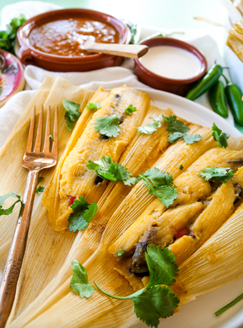 Butternut Squash and Mushroom Tamales (Vegan and Gluten-Free)