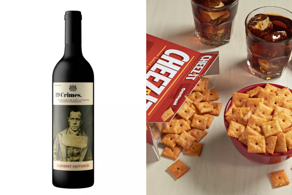 Cabernet Sauvignon + Cheez It Crackers