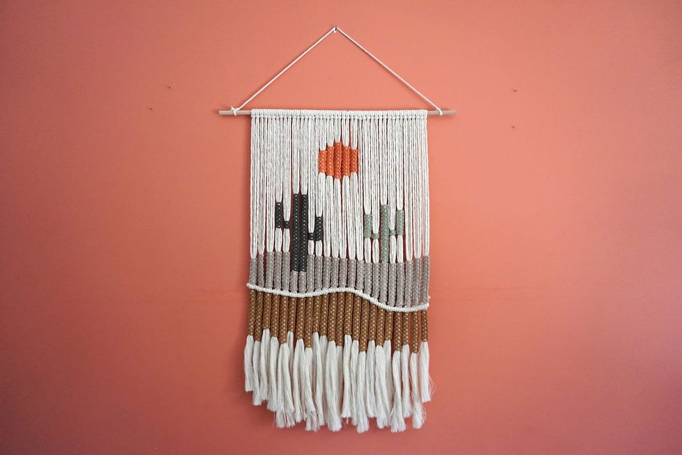 Cactus Macrame Wall Hanging from etsy