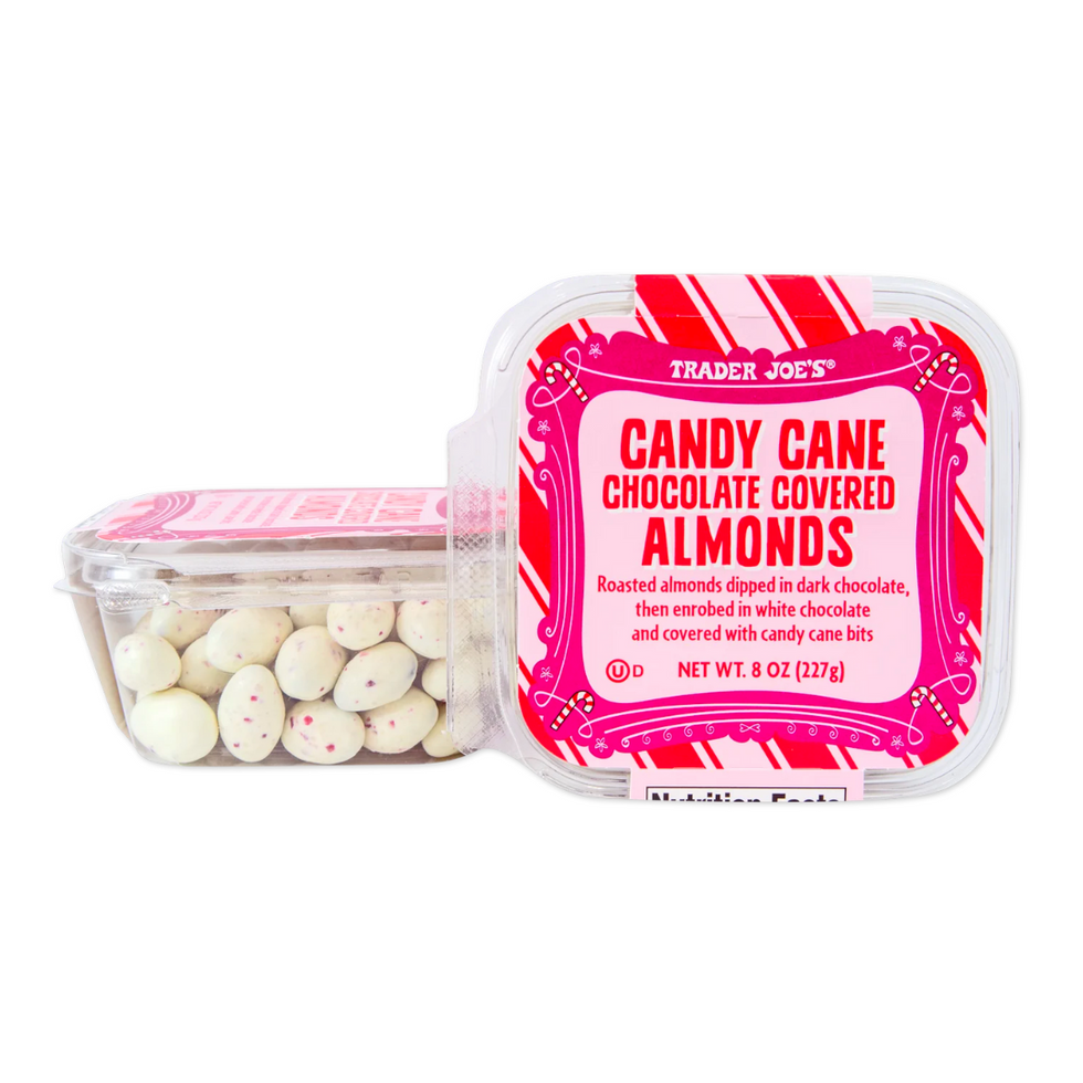 Candy Cane Chocolate Covered Almonds