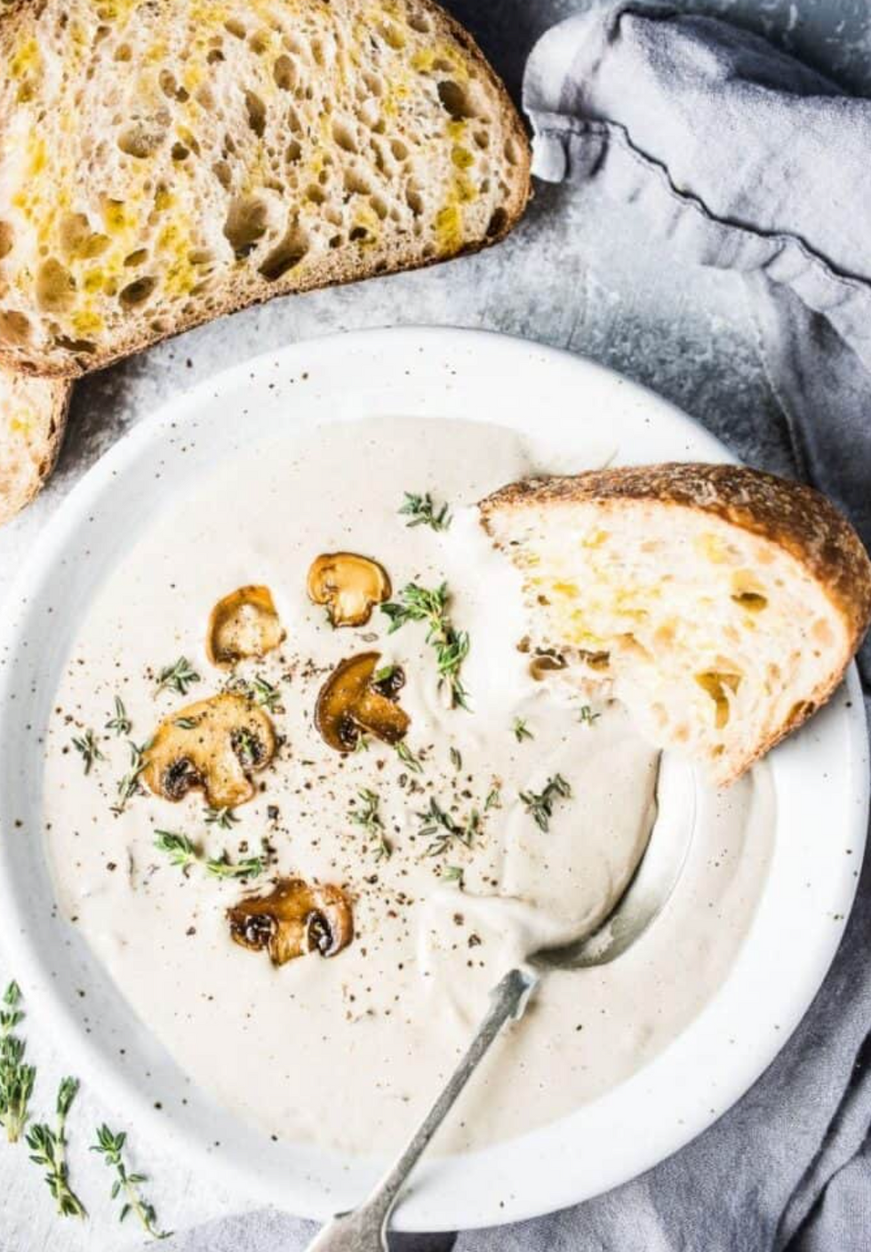 Cashew Cream of Mushroom Soup