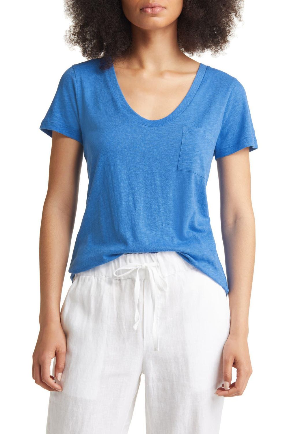 Caslon Rounded V-Neck T-Shirt