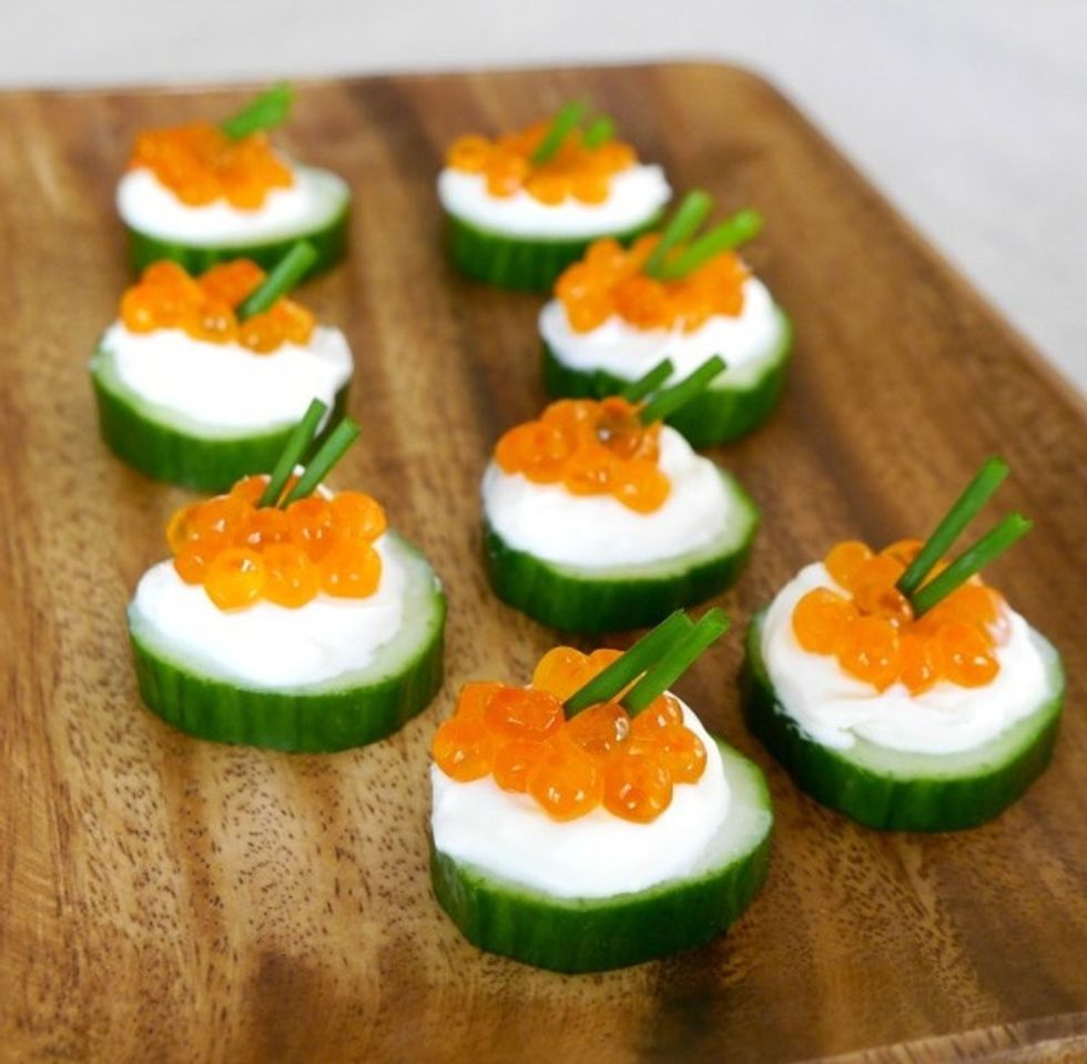 Caviar Cucumber Boats