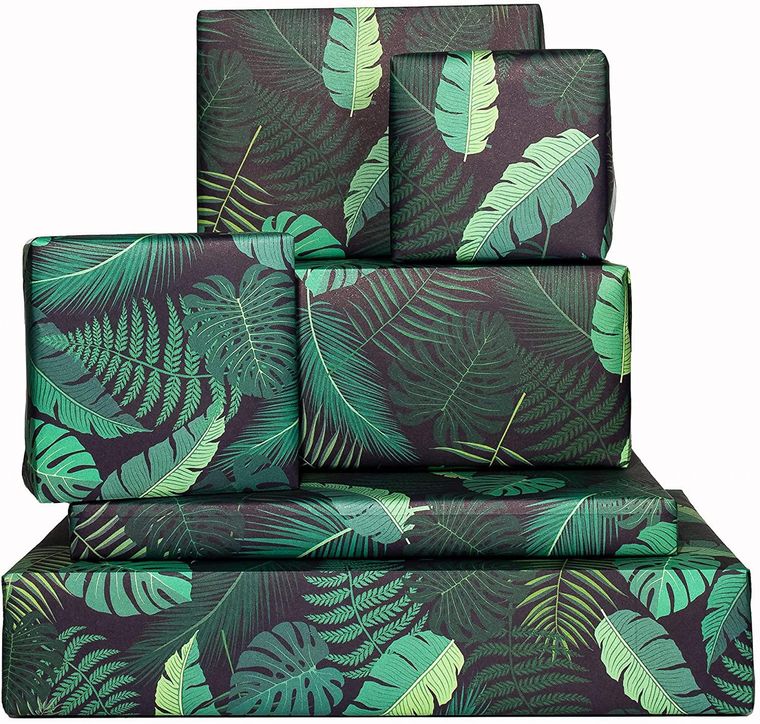 Gift Wrap Palm Trees Wrapping Paper Tropical Present 