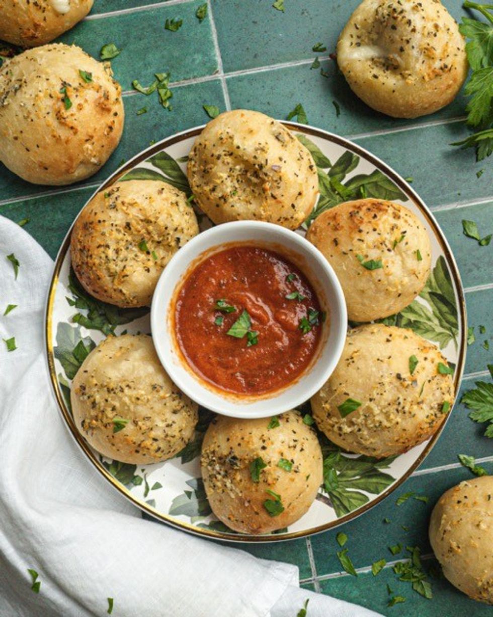 Cheese Stuffed Garlic Bites