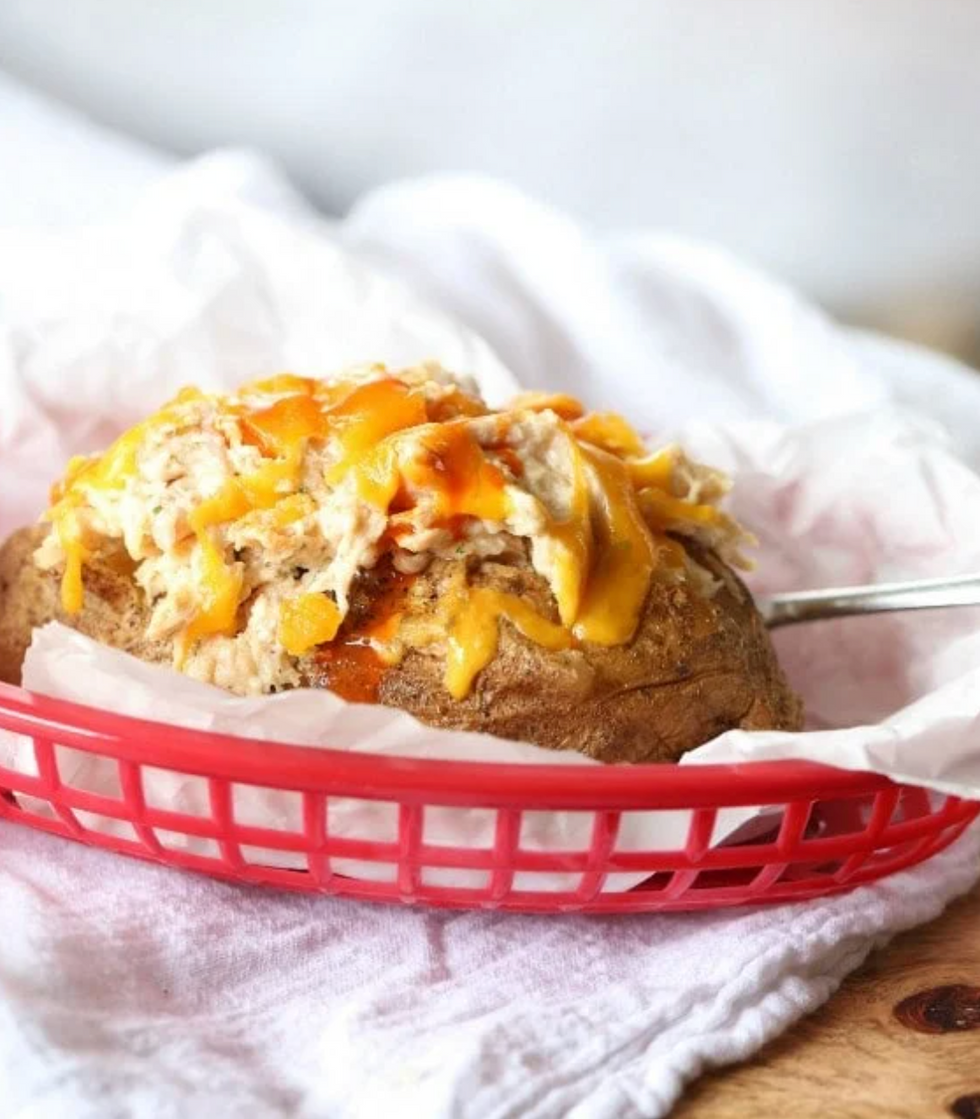 Cheesy Spicy Ranch Stuffed Baked Potatoes