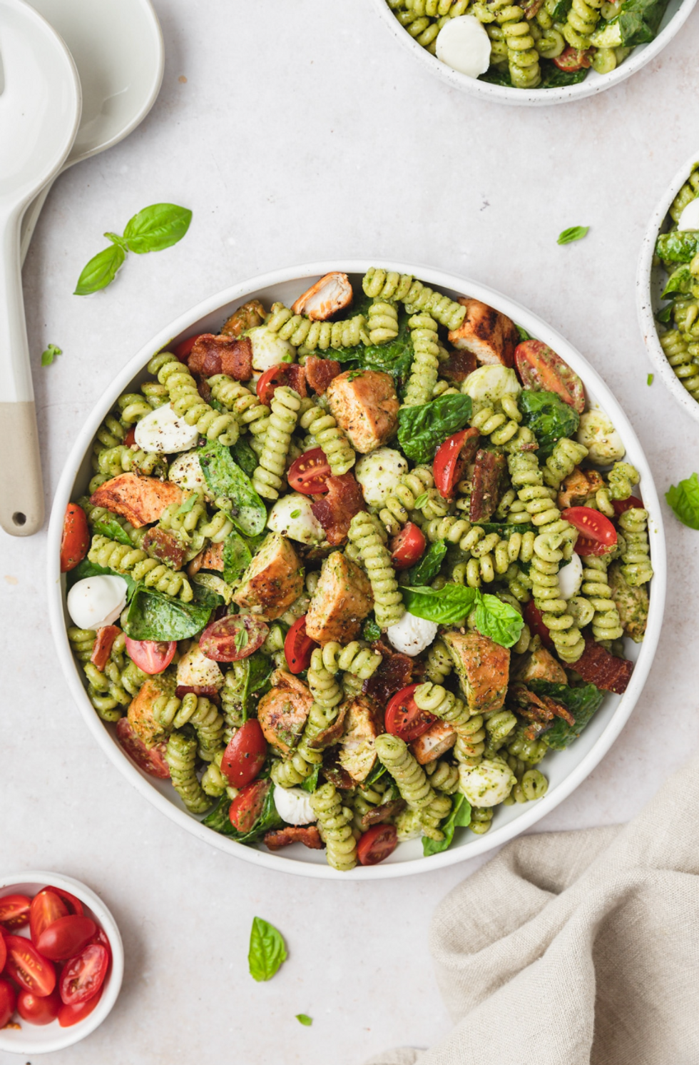 Chicken Pesto Pasta Salad lunch meal prep